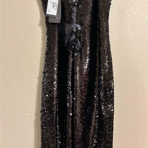 Beautiful Black Sequin Evening Dress!! Never worn!!!! Size 6.
